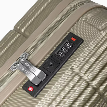 Średnia walizka PUCCINI DUBLIN ABS029B 6C Szampańska