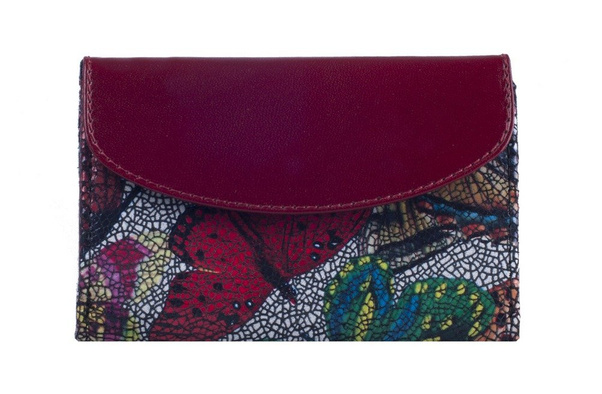 Portfel damski skórzany KEMER 006D Czerwony - min. zamówienie 20 / 50 / 100 szt.