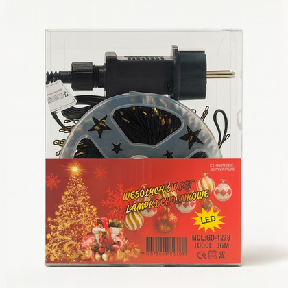 Zewnętrzne/wewnętrzne lampki choinkowe ryż 900 LED 27m, barwa ciepłe białe LAMP58CB