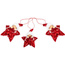 ZESTAW ZAWIESZEK 3 SZT GWIAZDKI LALECZKI CEKINY CZERWONE