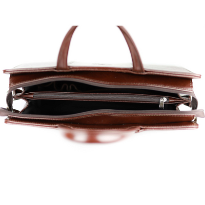 511 Damski skórzany kuferek duży - jasny brąz KEMER