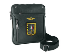 Torba na ramię AERONAUTICA MILITARE Pilot Czarna