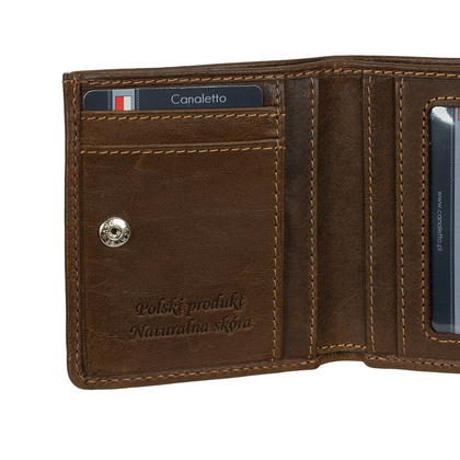 Portfel skórzany męski brązowy Canaletto PM1031s232