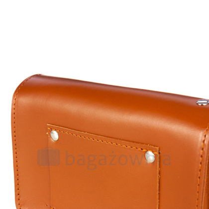 BIG saszetka skórzana do paska KEMER VOOC Vintage P111 KONIAK