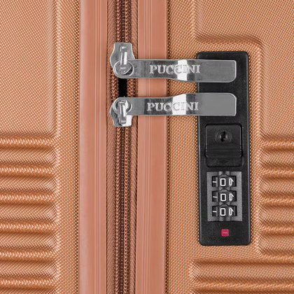 Średnia walizka PUCCINI ANTALYA ABS028B 9A Brązowa