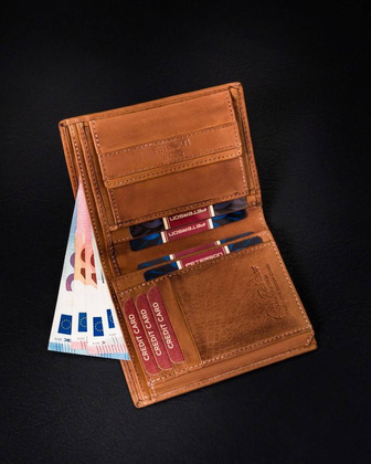 Portfel męski z cieniowanej skóry naturalnej