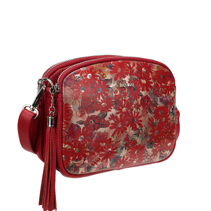 Mała i klasyczna torebka BajuBaj ze skóry licowej i ozdobnym frędzlem TD835s132