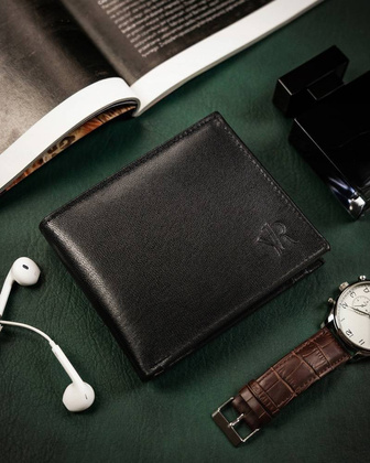 Skórzany portfel męski bez zapięcia zewnętrznego