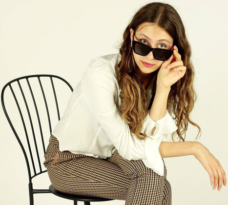 Nowoczesne okulary przeciwsłoneczne MAZZINI KOCIE OKO czarny - min. zamówienie 20 / 50 / 100 szt.