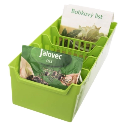 Organizer pojemnik kuchenny na przyprawy torebki dzielony zielony