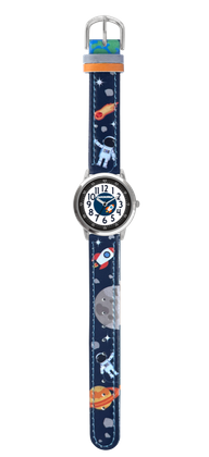 CLOCKODILE Świecący granatowy zegarek chłopięcy KOSMOS