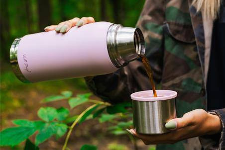 Termos turystyczny 1L FUORI różowy 27633