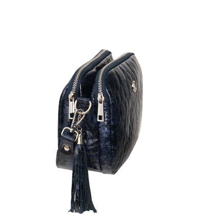 Granatowa listonoszka Canaletto ze skóry lakierowanej TD830s287