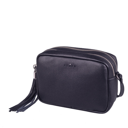 Torebka damska skórzana KEMER R392 Czarna - min. zamówienie 20 / 50 / 100 szt.