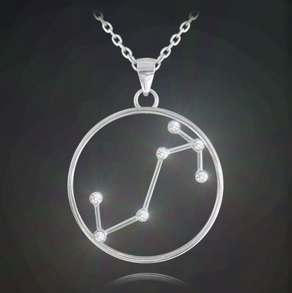 MINET Srebrny naszyjnik Stars Zodiac SKORPION Czech Crystal