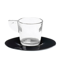 Zestaw 4 filiżanek do kawy czarny