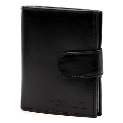 Skorzany portfel meski srednich rozmiarow z systemem RFID