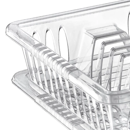 Suszarka na naczynia talerze kubki sztućce ociekacz do suszenia naczyń z tacą