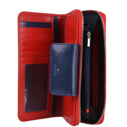 Portfel damski skórzany KEMER D53 Czerwony - min. zamówienie 20 / 50 / 100 szt.