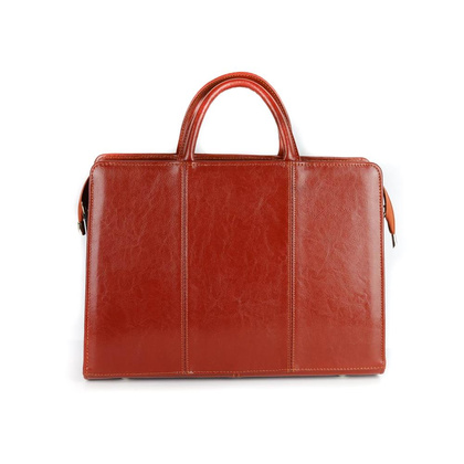 512 Damski skórzany kuferek mały - koniak KEMER