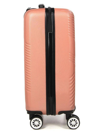 LYS Paris Cali Mała twarda różowa walizka kabinowa na kółkach 55 cm