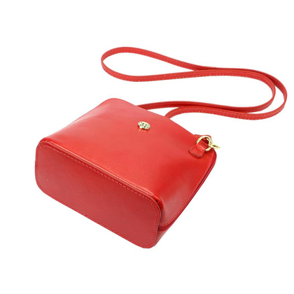 SKÓRZANA TOREBKA 1702 VP KEMER czerwony