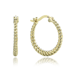 MINET Przyzwoite pozłacane srebrne kolczyki kółeczka