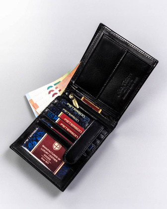 Elegancki portfel meski ze skory naturalnej