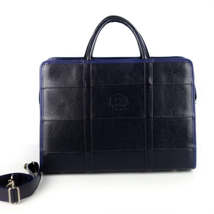 515 Damski kuferek duży pasy - granat KEMER