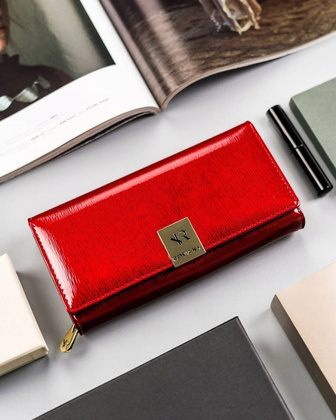 Pojemny, duży portfel damski ze skóry naturalnej