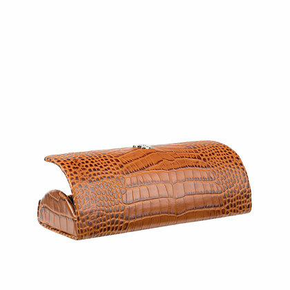 Etui na okulary Canaletto z naturalnej skóry na wzór krokodyla ED107s262