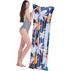 MATERAC DMUCHANY KWIATY 174x59x18CM 33258 NIEBIESKI