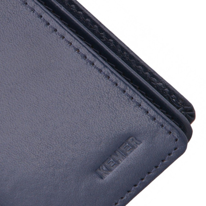 Etui na wizytówki / karty skórzane KEMER W-3 Granatowe - min. zamówienie 20 / 50 / 100 szt.