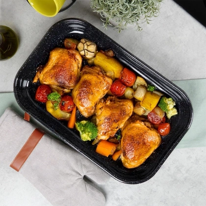 Emaliowana brytfanna blacha do pieczenia 6 l