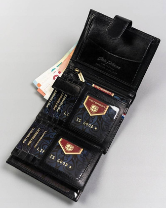 Duży portfel męski z zapięciem na zatrzask