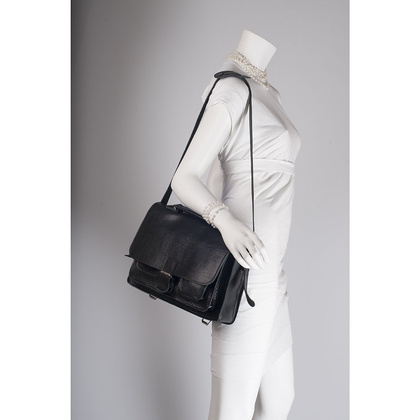 Torba na ramię skórzana KEMER B 890/JUCHT Czarna