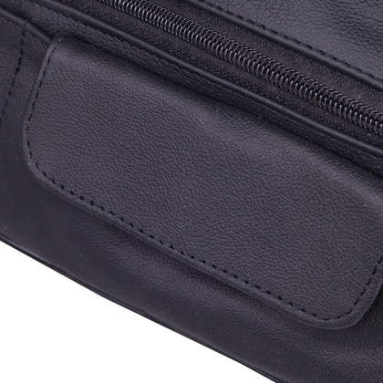 Saszetka skórzana KEMER 022 Czarna - min. zamówienie 20 / 50 / 100 szt.