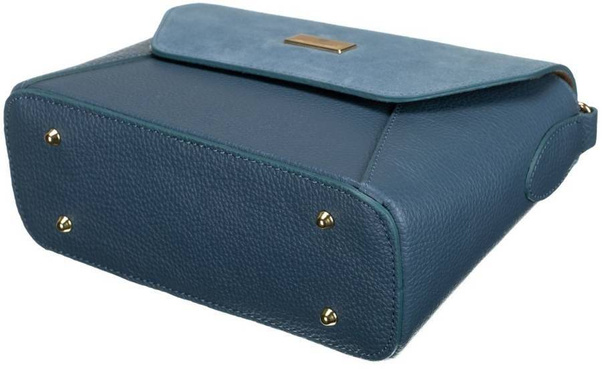 Elegancka listonoszka z łańcuszkiem Peterson Niebieska