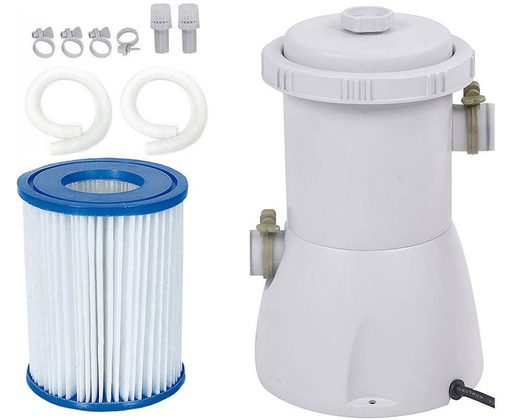 Basen ogrodowy stelażowy 549x305x122cm ZESTAW 18w1