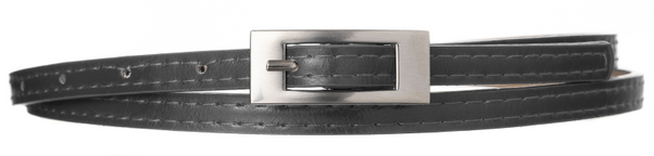 Damski pasek skórzany wąski Cavaldi szary