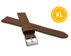 LAVVU XXL Szyty brązowy pasek SPORT z luksusowej skóry Top Grain - 16 XXL