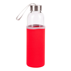 Szklana butelka Vim 500 ml, czerwony