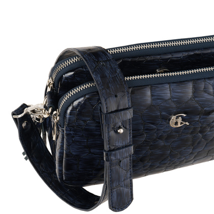 Granatowa listonoszka Canaletto ze skóry lakierowanej TD830s287