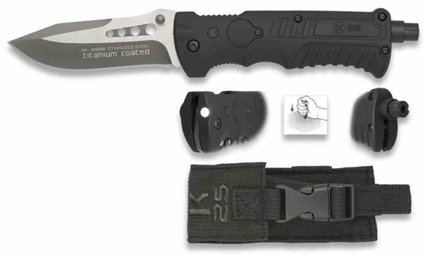 Nóż K25 19588 Tactical Black Titanium