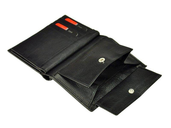 Portfel męski skórzany PIERRE CARDIN SAHARA TILAK15 331 Czarny / Niebieski