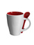 Kubek 300 ml z łyżeczką UPOMINKARNIA Czerwony
