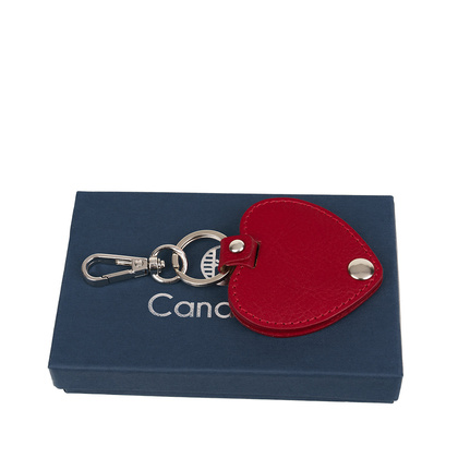 Skórzany brelok serce z Twoim napisem personalizowany prezent E25s165