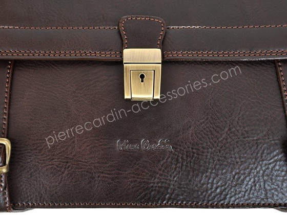 Teczka męska skórzana PIERRE CARDIN 1357 RM02 Czarna