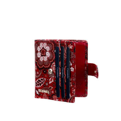 Czerwony portfel damski BajuBaj z naturalnej skóry licowej – funkcjonalny i stylowy PD1042s167