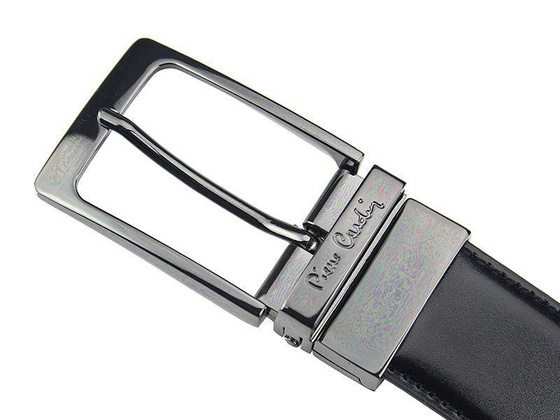 Pasek męski PIERRE CARDIN FWJX5 DOUBLE BLACK-BLUE